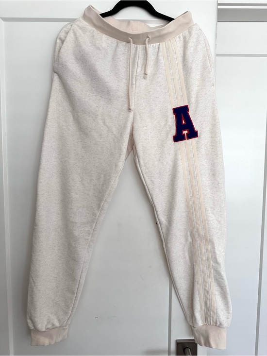 adidas Pants - adidas Cream Track Joggers with Navy Red 'A' Patch